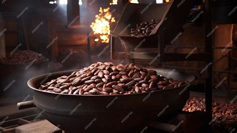 Premium AI Image | Cocoa Beans Chocolate Making Process