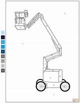 Cherry Picker Cad Block Sketch Coloring Page sketch template