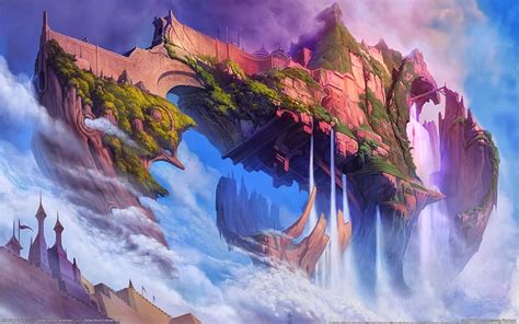 HD wallpaper: floating island animated wallpaper, video games, digital ...