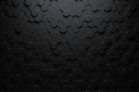 Download Black Abstract Honeycomb Abstract Black HD Wallpaper