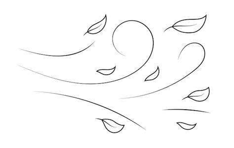 Free Vector | Hand Drawn Wind Blowing Leaves