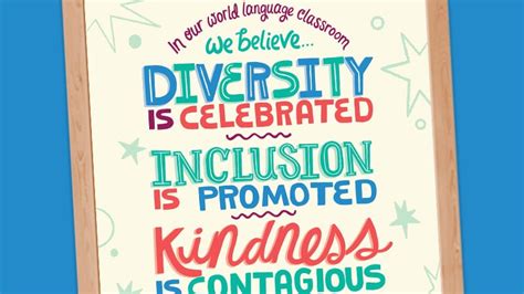 World Language Diversity and Inclusion Poster (Free Printable)