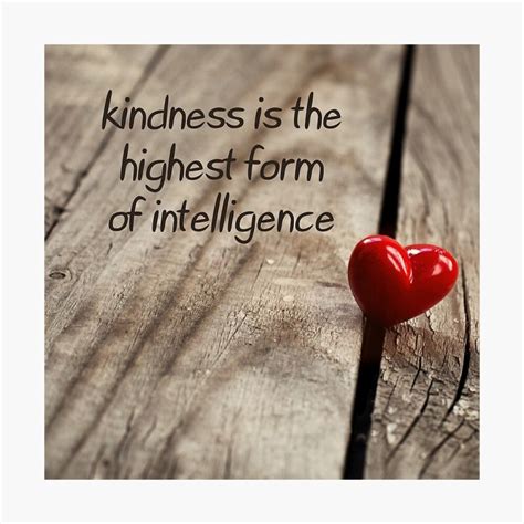 Kindness is the highest form of intelligence