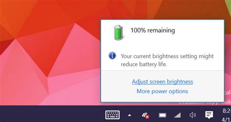 There is a new battery indicator in Windows 10