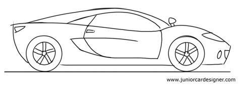 Car Drawing Tutorial: Sports Car Side View Car Drawing Easy, Cool Car Drawings, Easy Drawings ...