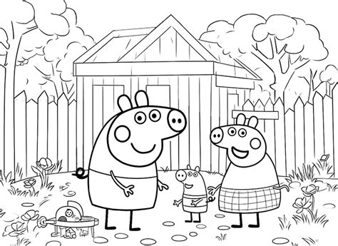 Peppa Pig coloring pages and color images