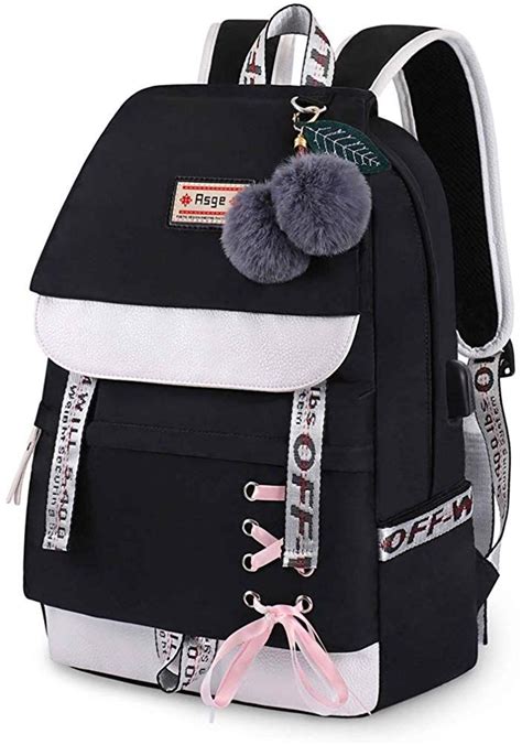 Asge Backpack Asge backpack womens canvas school bag for teenage girls travel laptop - anacollege