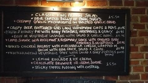 Menu at Fox and Hounds Groton pub & bar, Boxford