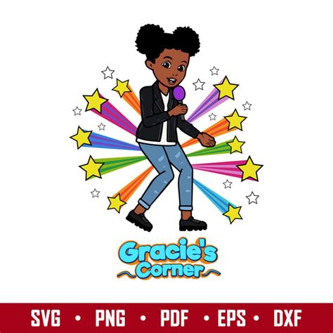 Gracie's Corner Kids Song Svg, Gracie's Corner Girl Svg, Png - Inspire Uplift