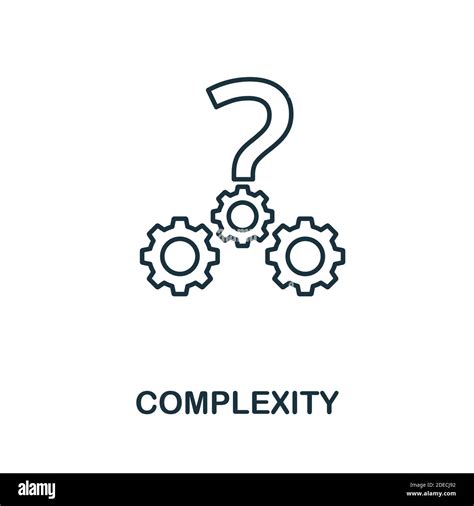 Complexity icon. Line style element from business intelligence ...