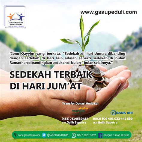 SEDEKAH TERBAIK DI HARI JUMAT | Gubuk Sedekah Amal Ummah