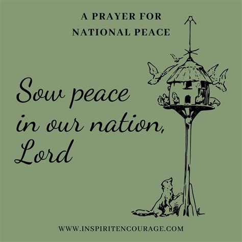 A Prayer for Peace in the Nation — InspiritEncourage