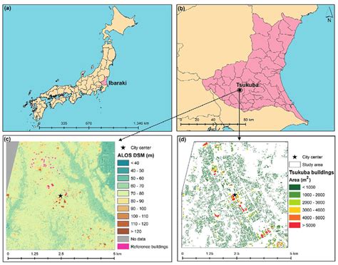 Location map of the study area: ( a ) Japan; ( b ) Ibaraki Prefecture;... | Download Scientific ...