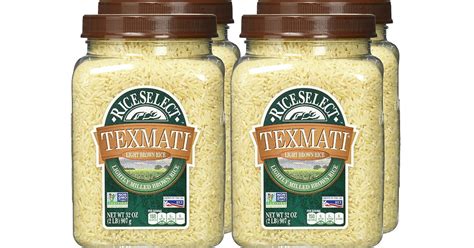 Amazon: 4 Pack RiceSelect Texmati Basmati Brown Rice 32-Ounce Jars Only ...