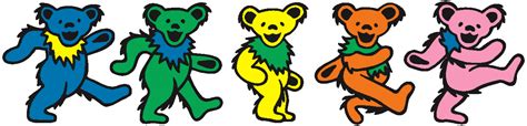 After how much y'all loved my hi-res Stealie, here's a 2400 x 582 version of the Dancing Bears ...