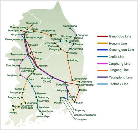 Korea train map. | Korea tourism, Seoul korea travel, Korea travel