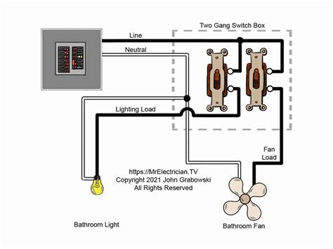 How To Wire A Double Switch For Fan And Light