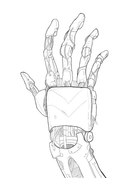 Robotic hand! : r/Inktober