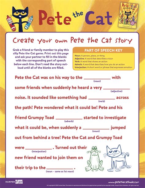 Create your own Pete the Cat story