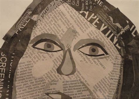 Splats, Scraps and Glue Blobs: Newspaper Self-Portrait Collage