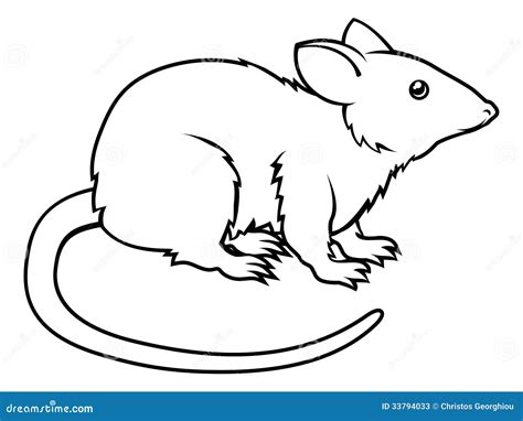 Illustration Stylisée De Rat Illustration de Vecteur - Illustration du positionnement, asiatique ...