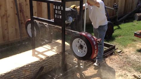 Homemade bandsaw sawmill - YouTube