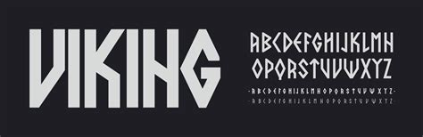 Scandinavian font, Nordic runes style Letters. Viking ethnic letters ...