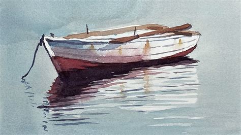 Watercolor painting Boats Art & Collectibles Painting trustalchemy.com