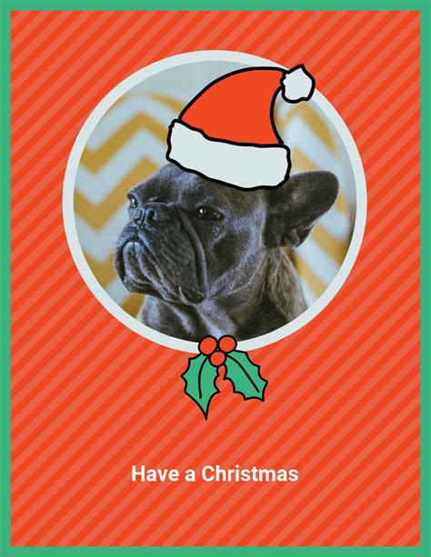 Funny Simple Dog Christmas Card