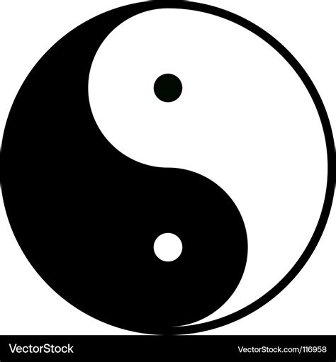 Yin yang symbol Royalty Free Vector Image - VectorStock