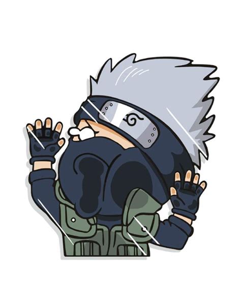 Buy SD Smart-Kakashi Hatake Naruto Funny Hitting Glass Vinyl Decal Sticker for Car/Window/Laptop ...