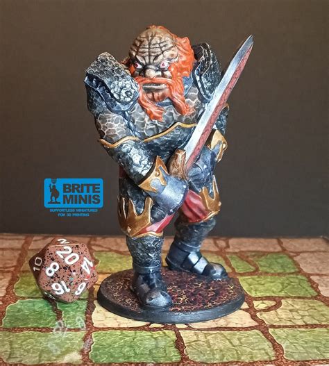 Hand Painted Fire Giant Miniature for Dungeons and Dragons and Other ...