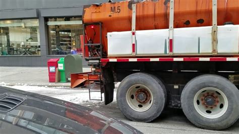 DSNY Conducting Snow Removal Operations Along Broadway In Manhattan, New York - YouTube