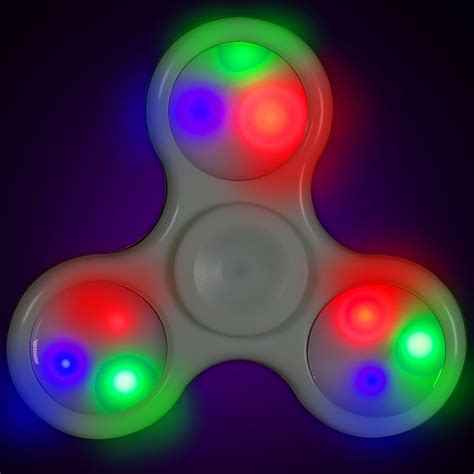 Light Up White Fidget Spinner