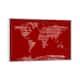 iCanvas "World Map Sheet Music (Red)" by Michael Tompsett Framed Canvas Print - Bed Bath ...