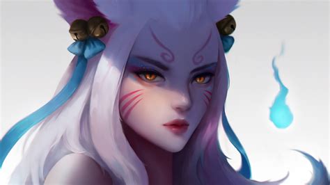 Spirit Blossom Ahri White Hair