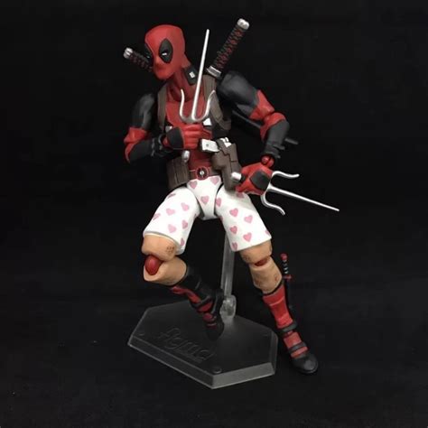 Tobyfancy X Men Deadpool Figma DX 353# Action Figure Deadpool Red PVC Figure Collection Model ...