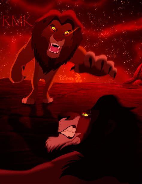 Confrotation Simba vs Scar -Disney by RMizukaze on DeviantArt