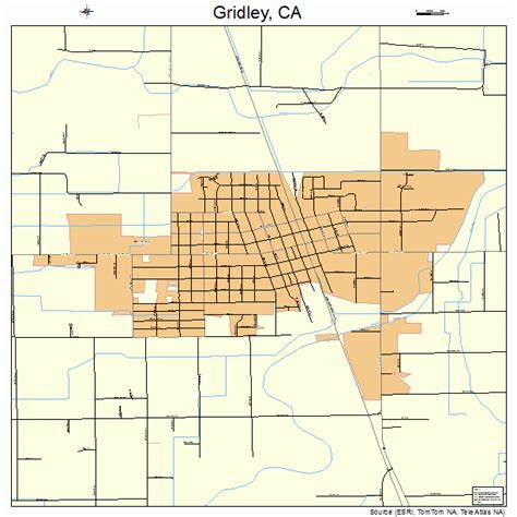 Gridley California Street Map 0631260