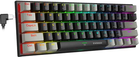 Buy 60% RGB Mechanical Keyboard, E-YOOSO Gaming Keyboard with Blue Switches and RGB Backlit ...