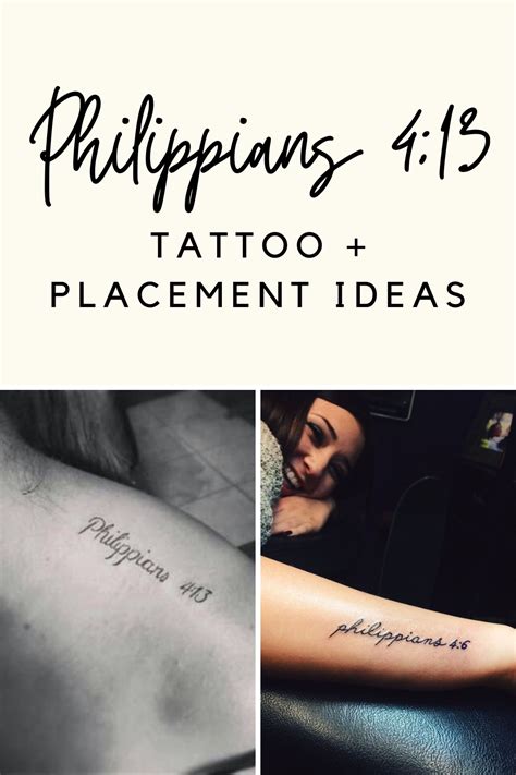 Philippians 4:13 Tattoos + Placement Ideas - Tattoo Glee