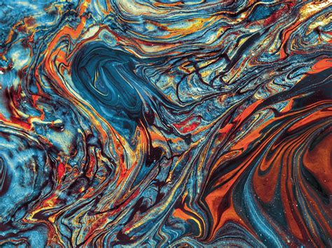 Blue, Orange, and Black Abstract Painting · Free Stock Photo