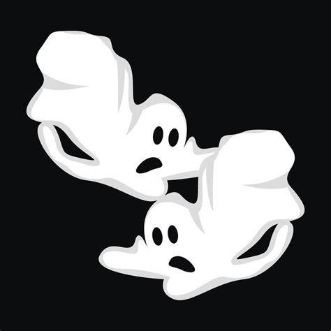 Ghost Logo, Halloween Ghost Vector Illustration, Halloween Party ...