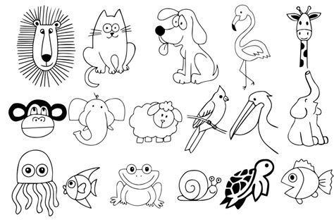 Doodle Animals By Carrtoonz | TheHungryJPEG