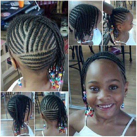 Multidirectional Cornrows Childrens Hairstyles, Lil Girl Hairstyles, Girls Natural Hairstyles ...