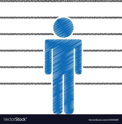 Prisoner silhouette isolated icon Royalty Free Vector Image