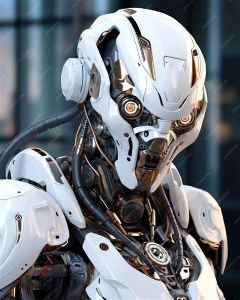 Premium Photo | Ai generation robot portrait 3d render