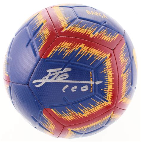 Lionel Messi Signed Barcelona Logo Soccer Ball Inscribed "Leo" (Beckett COA) | Pristine Auction