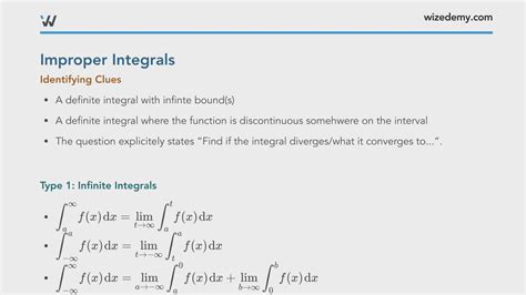 Improper Integrals - Wize University Calculus 2 Textbook | Wizeprep