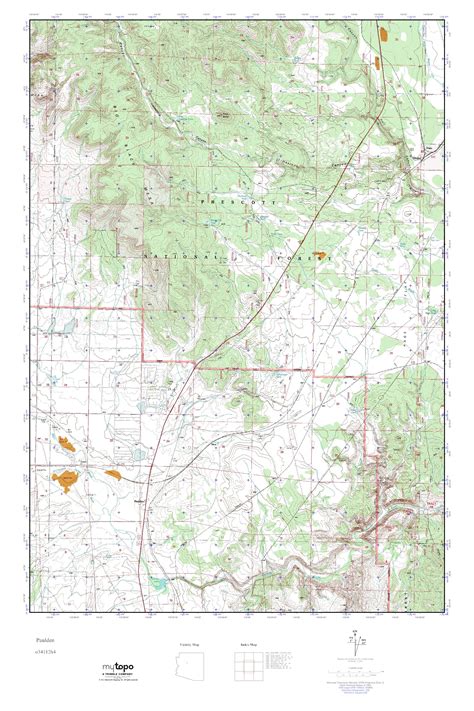 MyTopo Paulden, Arizona USGS Quad Topo Map